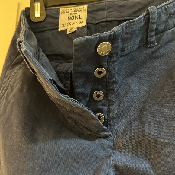 Classic Nili Lotan deep blue straight leg pant, size 00. - Picture 3 of 4